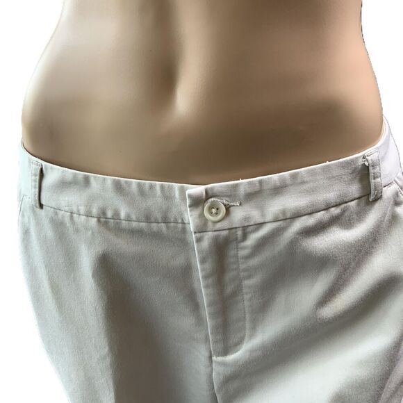 Dockers White Cuffed Hem Stretch Capri Pants Coastal Grandma Preppy Aesthetic 10 - Picture 2 of 14